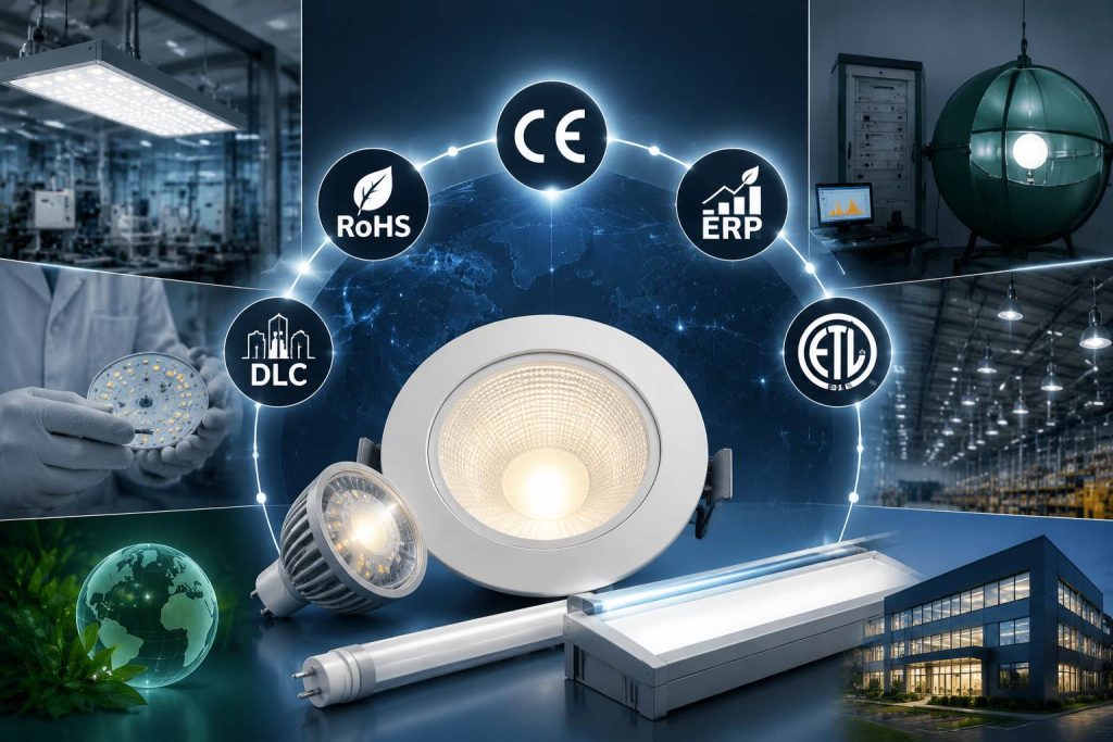 LED Lighting Certification Guide 2026 CE, RoHS, ERP, ETL and DLC Explained